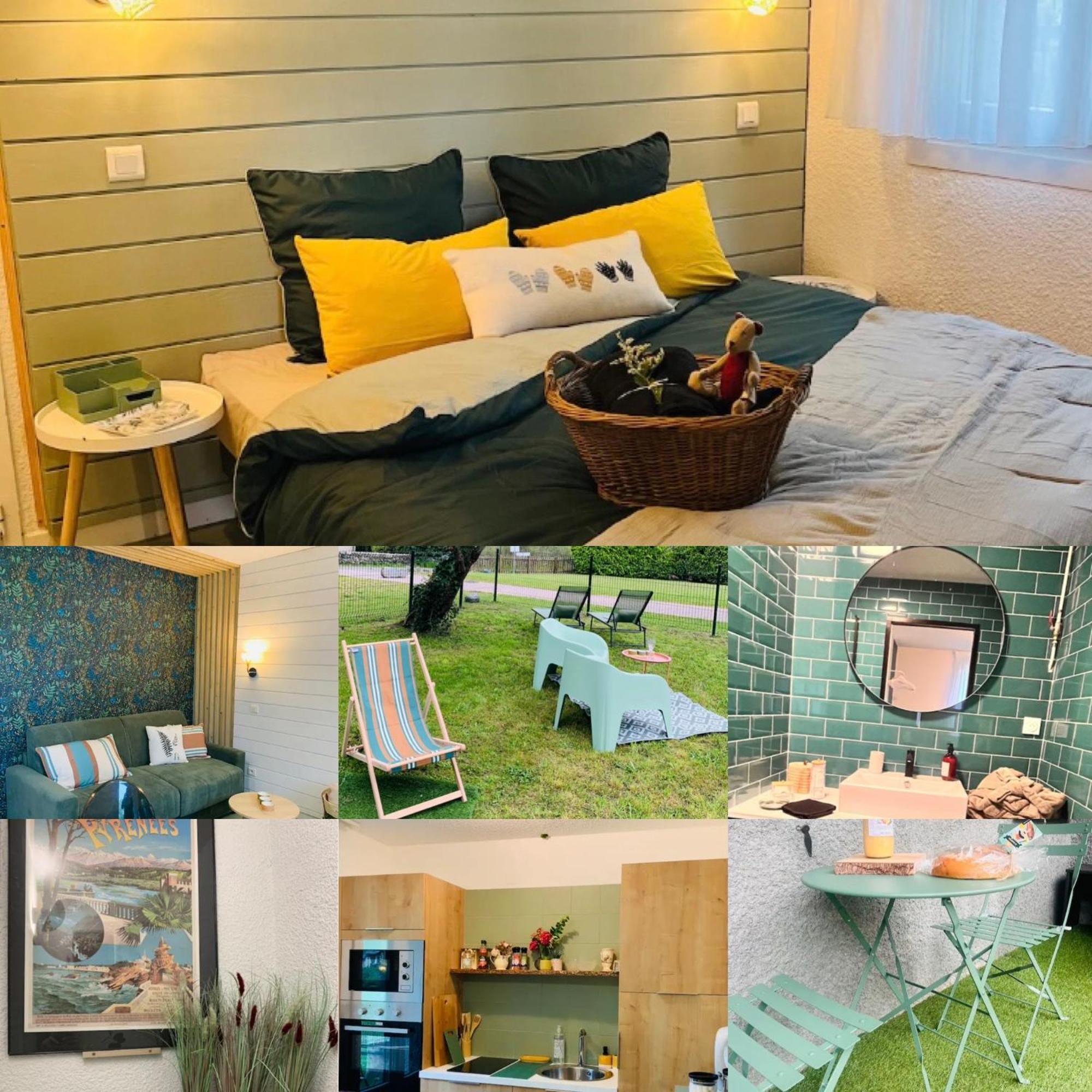 La Suite Unique - Le Jardin Sur Les Pyrenees- Vue Panoramique Montagne -Jardin Cloture Prive De 100M2-Parking-Linge De Lit Et Serviettes Compris- Bielle Exteriér fotografie